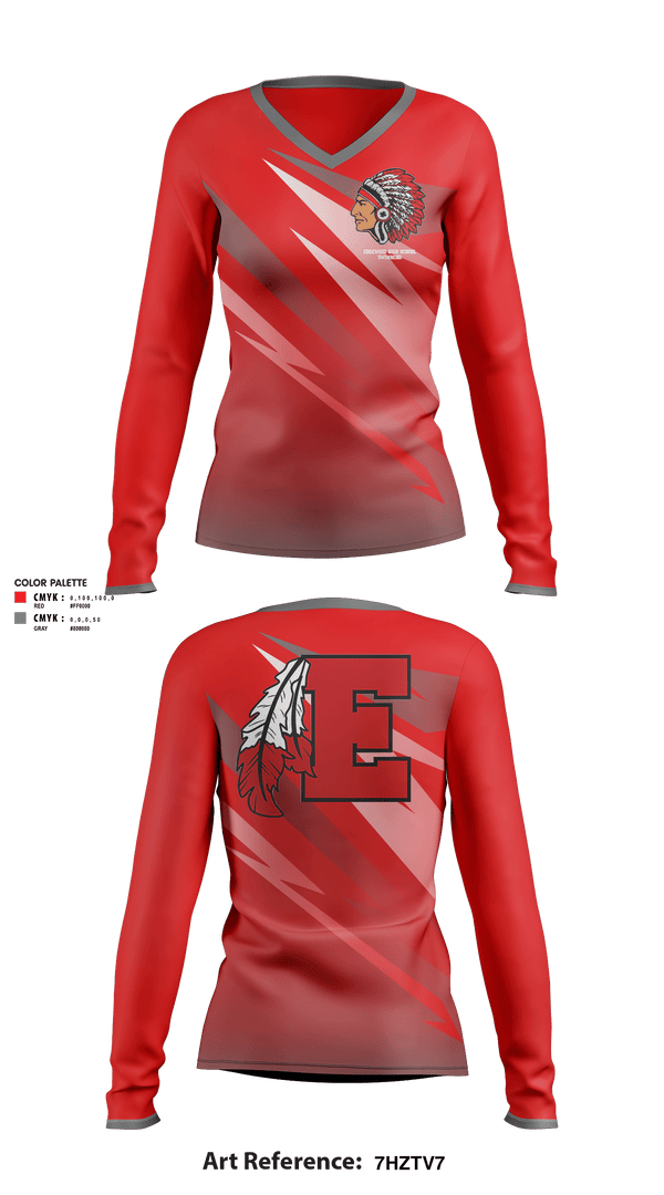 Women's Long Sleeve Vneck Shirt, Edgewood High School Swimming, Swimming, Teamtime, Team time, sublimation, custom sports apparel, team uniforms, spirit wear, spiritwear, sports uniforms, custom shirts, team store, custom team store, fundraiser sports, apparel fundraiser