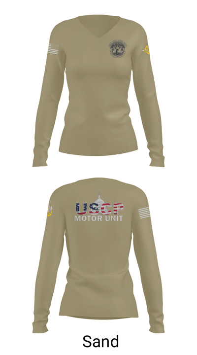 USCP Motor Unit 10127090 Women's Long Sleeve V-neck Shirt - 47