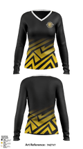 Sigourney Senior High School Basketball 72122211 Women's Long Sleeve V-neck Shirt - 1