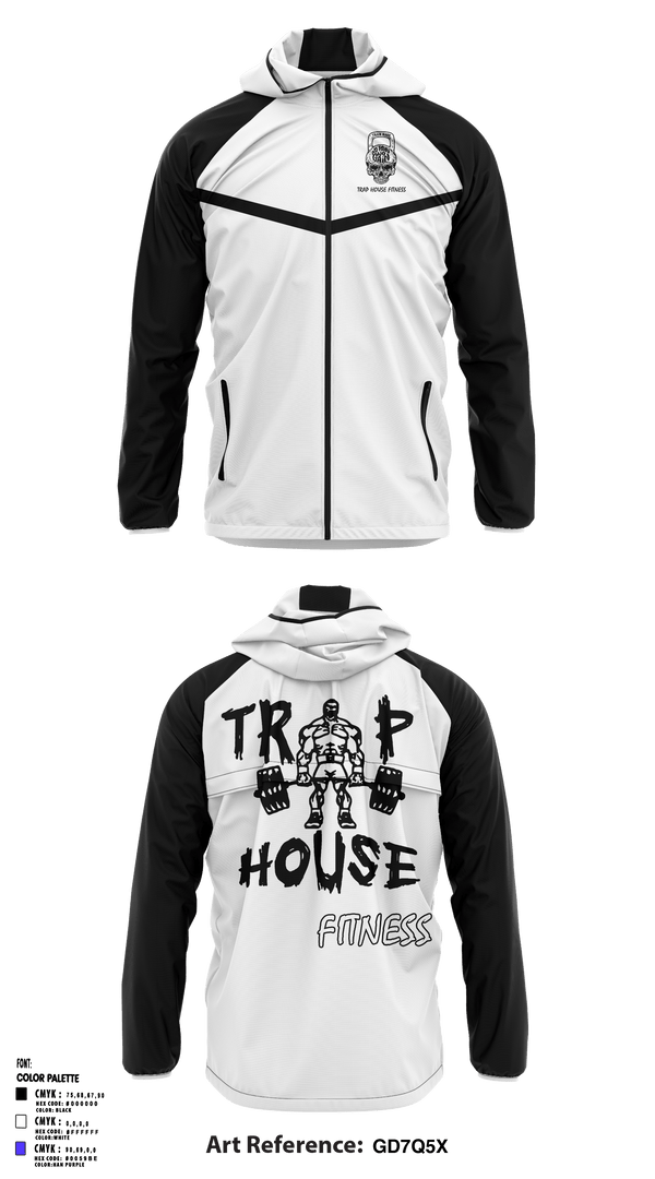 Windbreaker, Trap House Fitness, Spirit Store, Teamtime, Team time, sublimation, custom sports apparel, team uniforms, spirit wear, spiritwear, sports uniforms, custom shirts, team store, custom team store, fundraiser sports, apparel fundraiser