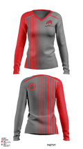 Duncan High School Volleyball 51201013 Women's Long Sleeve V-neck Shirt - 3