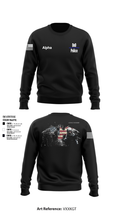 DoD Police 8702590 Crew Neck Sweatshirt - 1