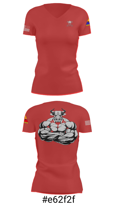 2nd SQD D TRP 6-1CAV 38584664 Women's Short Sleeve V-neck Shirt - 4