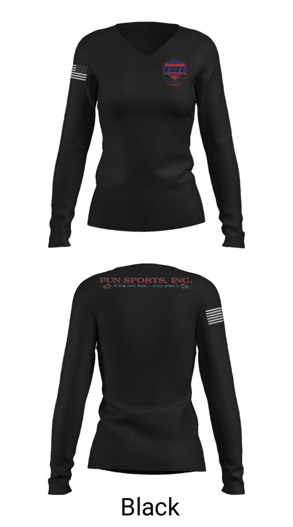 Women's Long Sleeve Vneck Shirt, Fun Sports, Football, Teamtime, Team time, sublimation, custom sports apparel, team uniforms, spirit wear, spiritwear, sports uniforms, custom shirts, team store, custom team store, fundraiser sports, apparel fundraiser