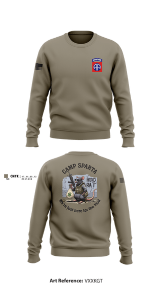 Crew Neck Sweatshirt, 82nd, Army, Teamtime, Team time, sublimation, custom sports apparel, team uniforms, spirit wear, spiritwear, sports uniforms, custom shirts, team store, custom team store, fundraiser sports, apparel fundraiser