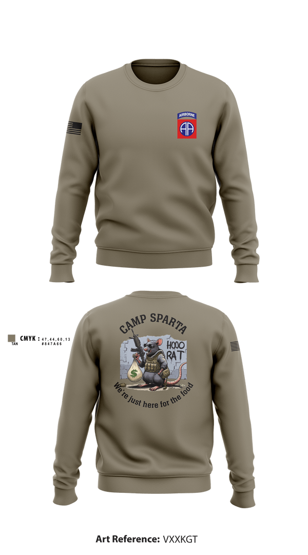Crew Neck Sweatshirt, 82nd, Army, Teamtime, Team time, sublimation, custom sports apparel, team uniforms, spirit wear, spiritwear, sports uniforms, custom shirts, team store, custom team store, fundraiser sports, apparel fundraiser