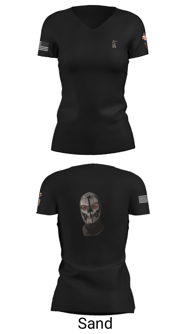 Women's Short Sleeve Vneck Shirt, , Army, Teamtime, Team time, sublimation, custom sports apparel, team uniforms, spirit wear, spiritwear, sports uniforms, custom shirts, team store, custom team store, fundraiser sports, apparel fundraiser