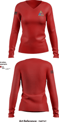 CSC 1/32 Armor “Bandits” 7769962 Women's Long Sleeve V-neck Shirt - 1
