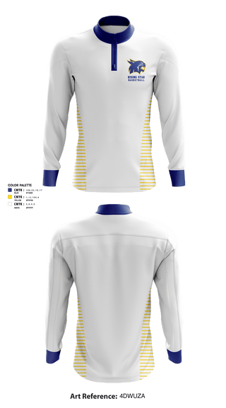 Quarter Zip Jacket, Rising Star High School Basketball, Women's Basketball, Teamtime, Team time, sublimation, custom sports apparel, team uniforms, spirit wear, spiritwear, sports uniforms, custom shirts, team store, custom team store, fundraiser sports, apparel fundraiser