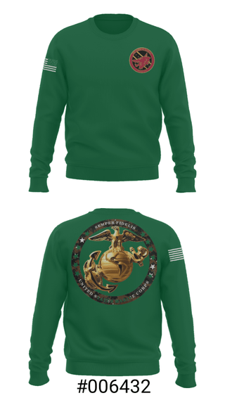 Crew Neck Sweatshirt, , Marines, Teamtime, Team time, sublimation, custom sports apparel, team uniforms, spirit wear, spiritwear, sports uniforms, custom shirts, team store, custom team store, fundraiser sports, apparel fundraiser
