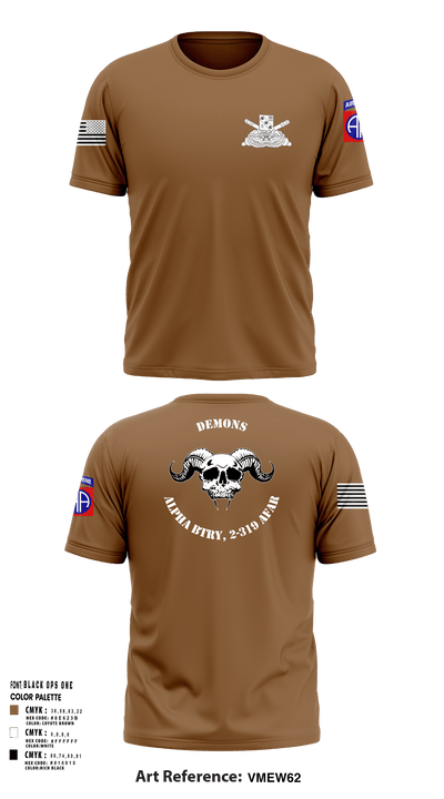 ALPHA BTRY, 2-319th AFAR 68475694 Short Sleeve Performance Shirt - 2