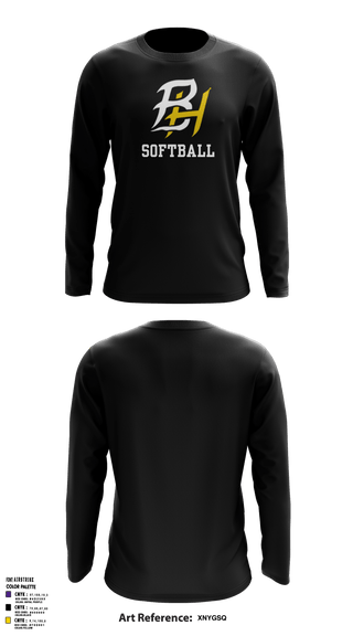 Long Sleeve Performance Shirt, Bret Harte Union High School Softball, Softball, Teamtime, Team time, sublimation, custom sports apparel, team uniforms, spirit wear, spiritwear, sports uniforms, custom shirts, team store, custom team store, fundraiser sports, apparel fundraiser