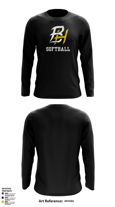 BRET HARTE UNION HIGH SCHOOL SOFTBALL Long Sleeve Performance Shirt - 6