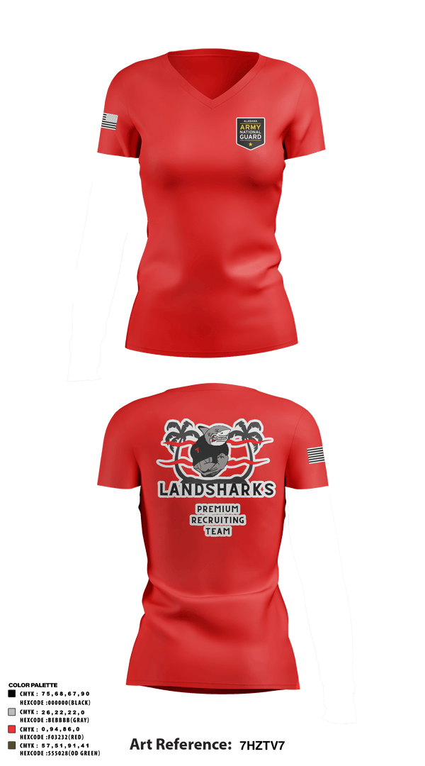 Women's Short Sleeve Vneck Shirt, , National Guard, Teamtime, Team time, sublimation, custom sports apparel, team uniforms, spirit wear, spiritwear, sports uniforms, custom shirts, team store, custom team store, fundraiser sports, apparel fundraiser