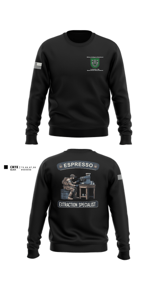 Crew Neck Sweatshirt, Military Intelligence Detachment 1st Battalion 10th Special Forces Group (Airborne), Army, Teamtime, Team time, sublimation, custom sports apparel, team uniforms, spirit wear, spiritwear, sports uniforms, custom shirts, team store, custom team store, fundraiser sports, apparel fundraiser