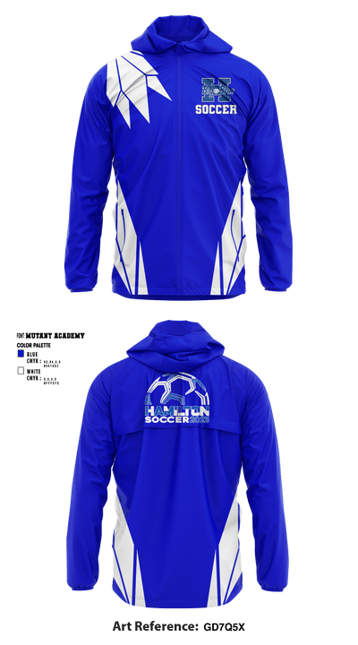 Hamilton High School Soccer 75906986 Windbreaker - 2