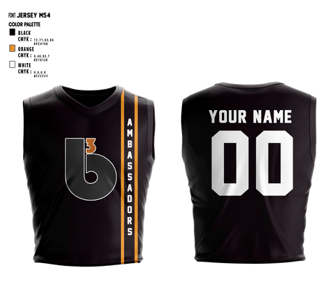 Mens Basketball Jersey, B3 Ambassadors, Men's Basketball, Teamtime, Team time, sublimation, custom sports apparel, team uniforms, spirit wear, spiritwear, sports uniforms, custom shirts, team store, custom team store, fundraiser sports, apparel fundraiser