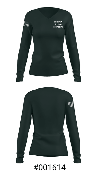 2-23IN Aztec Mortars 83333987 Women's Long Sleeve V-neck Shirt - 36
