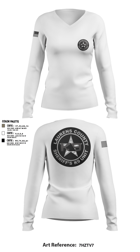 Women's Long Sleeve Vneck Shirt, , Police, Teamtime, Team time, sublimation, custom sports apparel, team uniforms, spirit wear, spiritwear, sports uniforms, custom shirts, team store, custom team store, fundraiser sports, apparel fundraiser