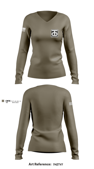 453rd ICTC 90802622 Women's Long Sleeve V-neck Shirt - 2