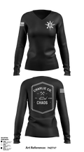 422 CA BN 45970215 Women's Long Sleeve V-neck Shirt - 3