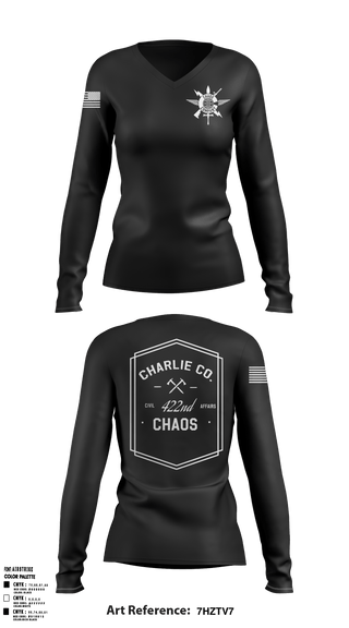 Women's Long Sleeve Vneck Shirt, , Army, Teamtime, Team time, sublimation, custom sports apparel, team uniforms, spirit wear, spiritwear, sports uniforms, custom shirts, team store, custom team store, fundraiser sports, apparel fundraiser