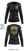 Det. 2 C. CO. 1-171st GSAB Medevac 89905871 Women's Long Sleeve V-neck Shirt - 3