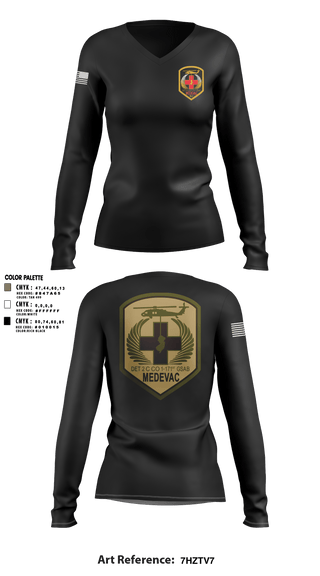 Women's Long Sleeve Vneck Shirt, , Army, Teamtime, Team time, sublimation, custom sports apparel, team uniforms, spirit wear, spiritwear, sports uniforms, custom shirts, team store, custom team store, fundraiser sports, apparel fundraiser