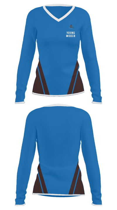 Young Meech 97111750 Women's Long Sleeve V-neck Shirt - 22