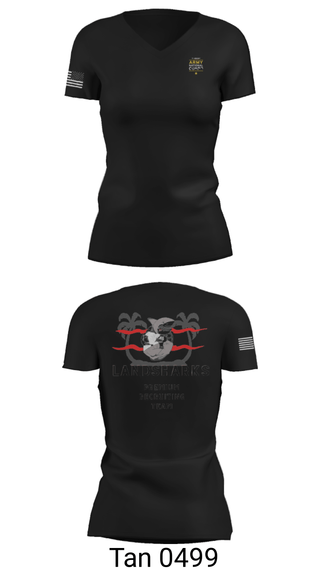 Women's Short Sleeve Vneck Shirt, , National Guard, Teamtime, Team time, sublimation, custom sports apparel, team uniforms, spirit wear, spiritwear, sports uniforms, custom shirts, team store, custom team store, fundraiser sports, apparel fundraiser