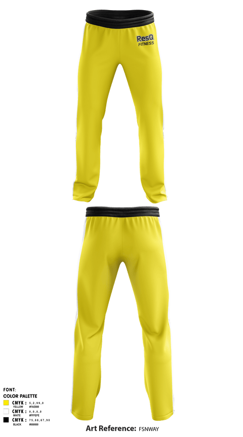 Sweatpants, ResQ Fitness, , Teamtime, Team time, sublimation, custom sports apparel, team uniforms, spirit wear, spiritwear, sports uniforms, custom shirts, team store, custom team store, fundraiser sports, apparel fundraiser