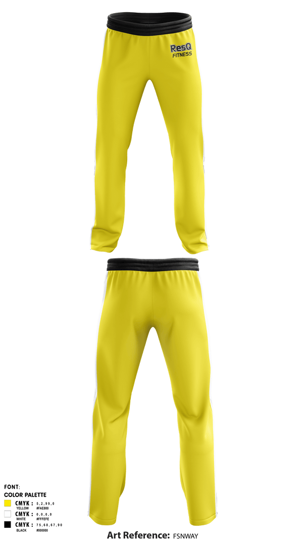 Sweatpants, ResQ Fitness, , Teamtime, Team time, sublimation, custom sports apparel, team uniforms, spirit wear, spiritwear, sports uniforms, custom shirts, team store, custom team store, fundraiser sports, apparel fundraiser