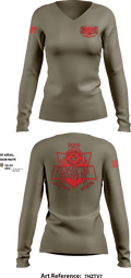RSS EMPIRE STATE 18505980 Women's Long Sleeve V-neck Shirt - 2