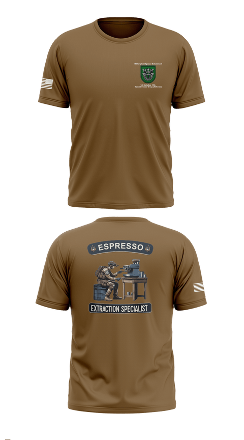 Old School Cotton Feel Shirt, Military Intelligence Detachment 1st Battalion 10th Special Forces Group (Airborne), Army, Teamtime, Team time, sublimation, custom sports apparel, team uniforms, spirit wear, spiritwear, sports uniforms, custom shirts, team store, custom team store, fundraiser sports, apparel fundraiser