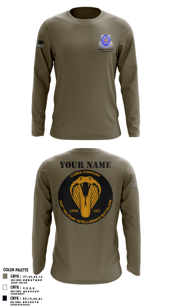 Long Sleeve Performance Shirt, Charlie Company, 305th MI BN, , Teamtime, Team time, sublimation, custom sports apparel, team uniforms, spirit wear, spiritwear, sports uniforms, custom shirts, team store, custom team store, fundraiser sports, apparel fundraiser