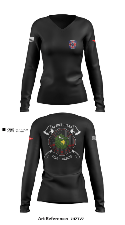 Dow 86235306 Women's Long Sleeve V-neck Shirt - 1