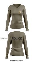 TAYLORSVILLE POLICE DEPARTMENT LT 27466887 Women's Long Sleeve V-neck Shirt - 8