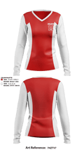 Milton High School Cheer 85377589 Women's Long Sleeve V-neck Shirt - 1