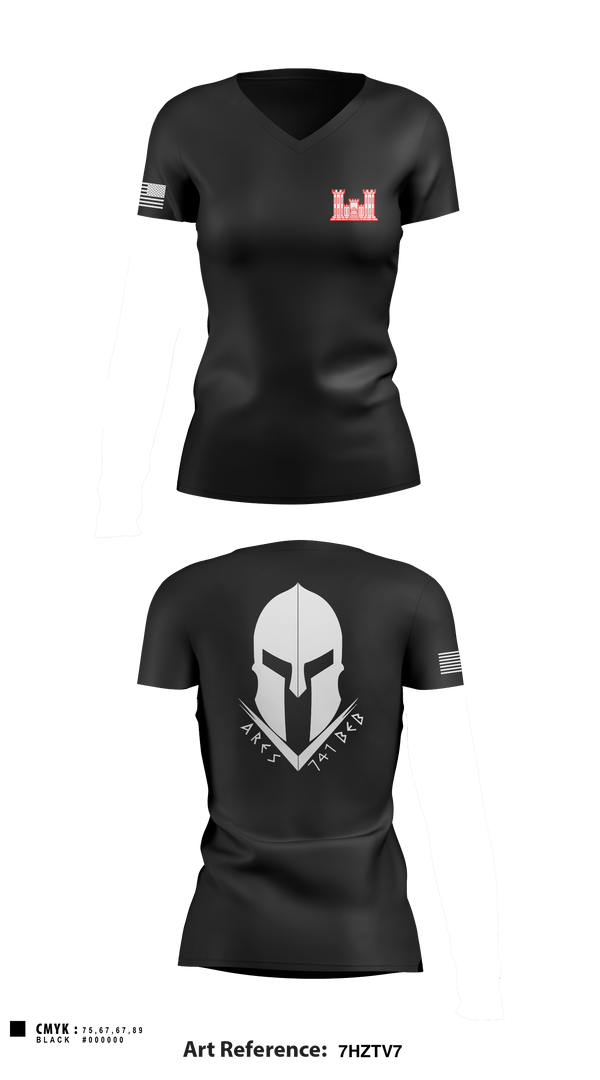Women's Short Sleeve Vneck Shirt, , National Guard, Teamtime, Team time, sublimation, custom sports apparel, team uniforms, spirit wear, spiritwear, sports uniforms, custom shirts, team store, custom team store, fundraiser sports, apparel fundraiser