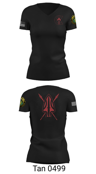 Women's Short Sleeve Vneck Shirt, , Army, Teamtime, Team time, sublimation, custom sports apparel, team uniforms, spirit wear, spiritwear, sports uniforms, custom shirts, team store, custom team store, fundraiser sports, apparel fundraiser