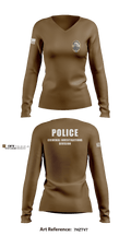 POLICE CRIMINAL INVESTIGATIONS DIVISION 56633419 Women's Long Sleeve V-neck Shirt - 4