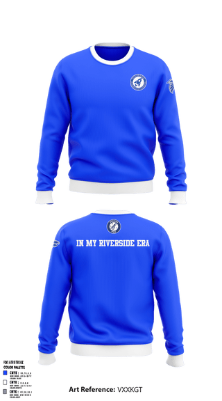 Crew Neck Sweatshirt, Riverside Elementary School, Spirit Store, Teamtime, Team time, sublimation, custom sports apparel, team uniforms, spirit wear, spiritwear, sports uniforms, custom shirts, team store, custom team store, fundraiser sports, apparel fundraiser