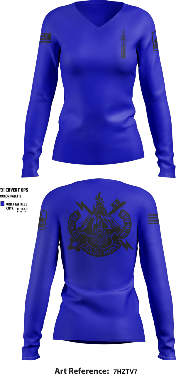 Women's Long Sleeve Vneck Shirt, , National Guard, Teamtime, Team time, sublimation, custom sports apparel, team uniforms, spirit wear, spiritwear, sports uniforms, custom shirts, team store, custom team store, fundraiser sports, apparel fundraiser