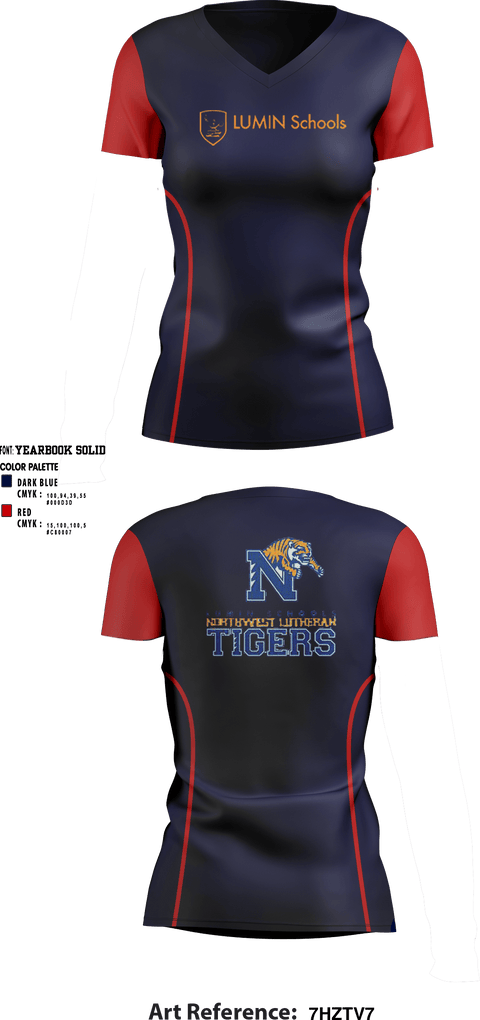 Women's Short Sleeve Vneck Shirt, Northwest Lutheran School, Spirit Store, Teamtime, Team time, sublimation, custom sports apparel, team uniforms, spirit wear, spiritwear, sports uniforms, custom shirts, team store, custom team store, fundraiser sports, apparel fundraiser