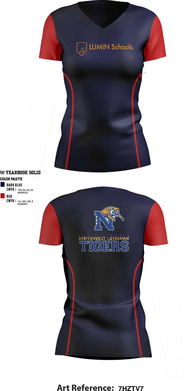 Women's Short Sleeve Vneck Shirt, Northwest Lutheran School, Spirit Store, Teamtime, Team time, sublimation, custom sports apparel, team uniforms, spirit wear, spiritwear, sports uniforms, custom shirts, team store, custom team store, fundraiser sports, apparel fundraiser