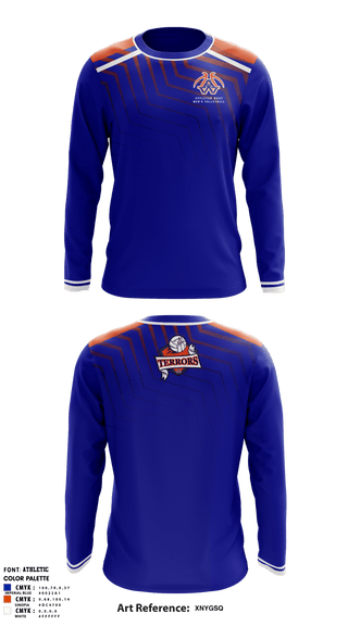Long Sleeve Performance Shirt, Appleton West High School Volleyball, Men's Volleyball, Teamtime, Team time, sublimation, custom sports apparel, team uniforms, spirit wear, spiritwear, sports uniforms, custom shirts, team store, custom team store, fundraiser sports, apparel fundraiser