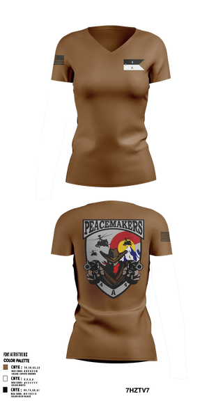 Women's Short Sleeve Vneck Shirt, , Army, Teamtime, Team time, sublimation, custom sports apparel, team uniforms, spirit wear, spiritwear, sports uniforms, custom shirts, team store, custom team store, fundraiser sports, apparel fundraiser