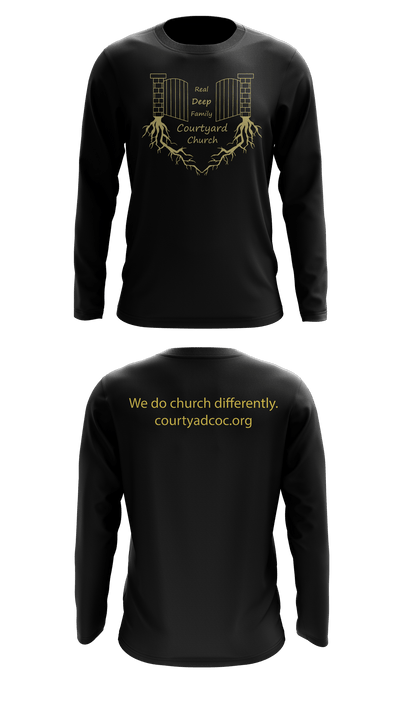 Courtyard Chuch 37286717 Long Sleeve Performance Shirt - 35