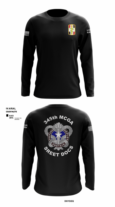 345th MCGA 98196690 Long Sleeve Performance Shirt - 1
