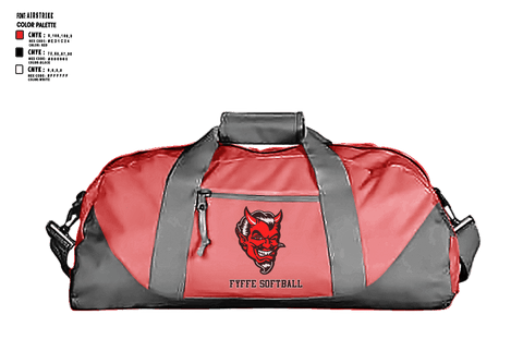 Duffle Bag, Fyffe High School Softball, Softball, Teamtime, Team time, sublimation, custom sports apparel, team uniforms, spirit wear, spiritwear, sports uniforms, custom shirts, team store, custom team store, fundraiser sports, apparel fundraiser
